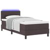 vidaXL Boxspringbett mit Matratze Dunkelbraun 100 x 200 cm Stoff