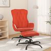 vidaXL Relaxsessel mit Hocker Rot Kunstleder