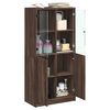 vidaXL Highboard mit T&uuml;ren Braun Eiche-Optik 68x37x142cm Holzwerkstoff