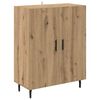 vidaXL Highboard 2 pcs Artisan-Eiche Engineered Wood und Glas