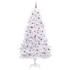 vidaXL K&uuml;nstlicher klappbarer Weihnachtsbaum Wei&szlig; 240 cm PVC und Stahl