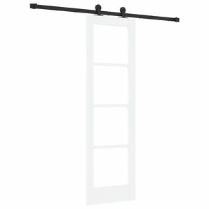 vidaXL Schiebet&uuml;r ORKDAL Wei&szlig; und Schwarz 61 x 198,5 cm