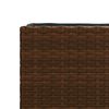 vidaXL Hochbeet mit 2 F&auml;chern Braun 90x20x40 cm Poly Rattan