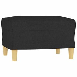 vidaXL Fu&szlig;hocker Schwarz 60x50x41 cm Stoff