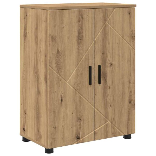 vidaXL Badezimmerschrank mit Speicher Artisan-Eiche 60 x 35 x 80 cm
