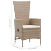 vidaXL 5-tlg. Garten-Essgruppe Beige