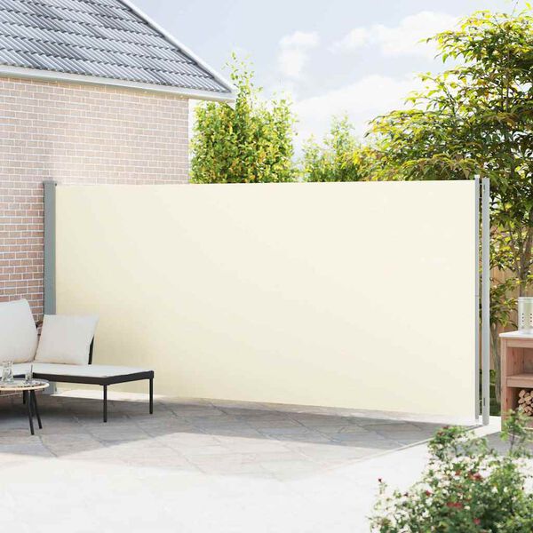 vidaXL Seitenmarkise Ausziehbar 200x600 cm Creme