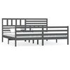 vidaXL Massivholzbett Grau 200x200 cm