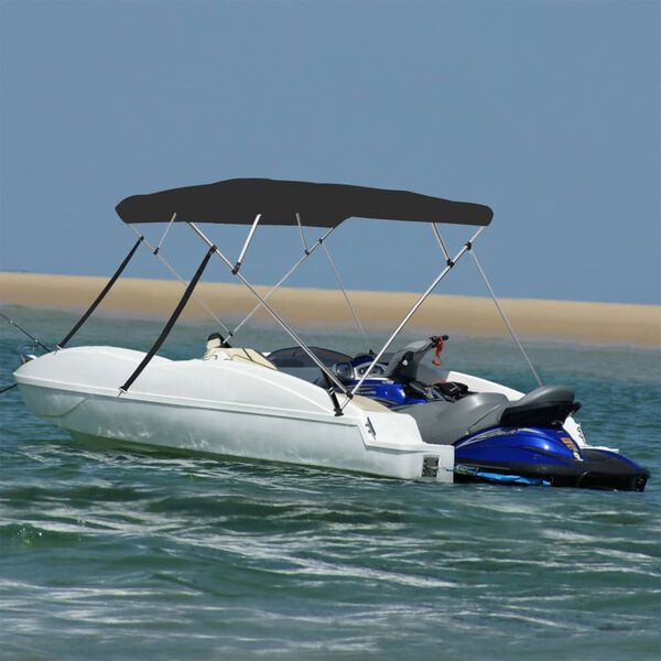 vidaXL 4-Bow Bimini-Top Schwarz 243x196x137 cm