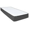 vidaXL Boxspringbett Dunkelgrau Stoff 90x200 cm