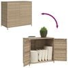 vidaXL Gartenschrank Beige 83x45x76 cm Poly Rattan