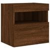 vidaXL TV-Wandschrank mit LED-Leuchten Braun Eichen-Optik 40x30x40 cm