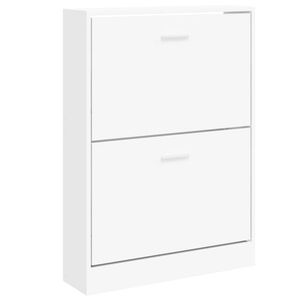 vidaXL Schuhschrank Wei&szlig; 59 x 17 x 81 cm Holzwerkstoff