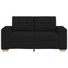 vidaXL Zweisitzer-Sofa Schwarz 160x77x82 cm Stoff