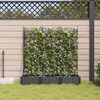 vidaXL Garten-Pflanzgef&auml;&szlig; 3 pcs Schwarz 120 x 40 x 125,5 cm Stahl
