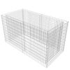 vidaXL Gabionen-Hochbeet Stahl 180&times;90&times;100 cm Silbern