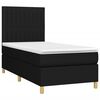 vidaXL Boxspringbett mit Matratze & LED Schwarz 90x190 cm Stoff