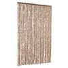 vidaXL Fliegenvorhang Beige und Dunkelbraun 118x220 cm Chenille