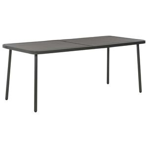 vidaXL Gartentisch Dunkelgrau 180x83x72 cm Stahl
