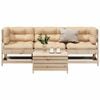 vidaXL 4-tlg. Garten-Lounge-Set mit Kissen Massivholz Kiefer