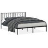vidaXL Bettgestell mit Kopfteil Metall Schwarz 160x200 cm