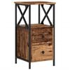 vidaXL Nachttisch Altholz-Optik 34x35,5x70 cm Holzwerkstoff