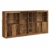 vidaXL LED-Sideboard 3 pcs Altholz 202 x 37 x 100 cm Holzwerkstoff