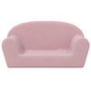 vidaXL Kindersofa 2-Sitzer Rosa Weich Pl&uuml;sch