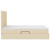 vidaXL Aufbewahrungsbett mit Matratze Creme 140 x 200 cm Polyester