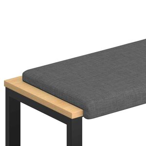 vidaXL Bankkissen Stoff Dunkelgrau Tiefe 35 cm