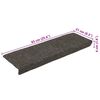 vidaXL Stufenmatten Selbstklebend 30 Stk. 65x21x4 cm Anthrazit Rechteckiger Rand