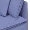 vidaXL Modulares Sofa mit Kissen Stoff Jeansblau