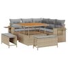 vidaXL Gartensofa-set 8 stk. Beige Poly-Rattan