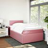 vidaXL Boxspringbett mit Matratze Rosa 120x200 cm Samt