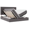 vidaXL Bett mit Stauraum und LED Grau 180 x 200 cm Kunstleder
