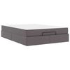 vidaXL Bettgestell mit Matratze Sonstiges 2 pcs Grau PVC