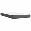 vidaXL Boxspringbett mit Matratze Dunkelgrau 120x200 cm Stoff