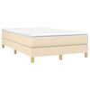 vidaXL Boxspringbett mit Matratze Creme 120x200 cm Stoff