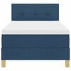 vidaXL Boxspringbett mit Matratze mit Kopfteil Blau 90 x 200 cm Stoff