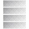 vidaXL Stufenmatten 4 stk. 70 x 20 cm Silber Aluminium Rechtwinklig