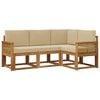 vidaXL Outdoor-Sofagarnitur 4 pcs Natur und Beige Polyester