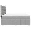 vidaXL Boxspringbett mit Matratze Hellgrau 180x200 cm Stoff