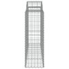 vidaXL Gabionen mit Hochbogen 40Stk. 200x50x120/140cm Verzinktes Eisen