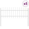 vidaXL Gartenzaun WOERDEN 5 stk. 8,5 x 0,6 m Pulverbeschichteter Stahl