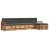 vidaXL Outdoor-Sofagarnitur 5 Stk. Natur und Anthrazit