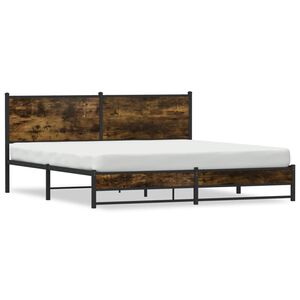 vidaXL Metallbett ohne Matratze R&auml;uchereiche 180x200 cm