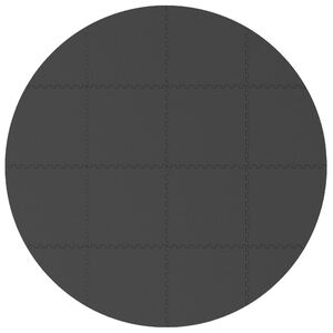 vidaXL Pool Bodenschutzmatte 16 stk. &Oslash; 235 cm Rund EVA-Schaum Schwarz