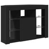 vidaXL Eck-LED-TV-Schrank Schwarz 100x40x68cm Holzwerkstoff