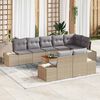 vidaXL Garten-Sofa-Set 9 pcs Beige und Hellgrau
