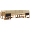 vidaXL Outdoor-Sofagarnitur 7 pcs Natur und Beige Massivholz Akazie